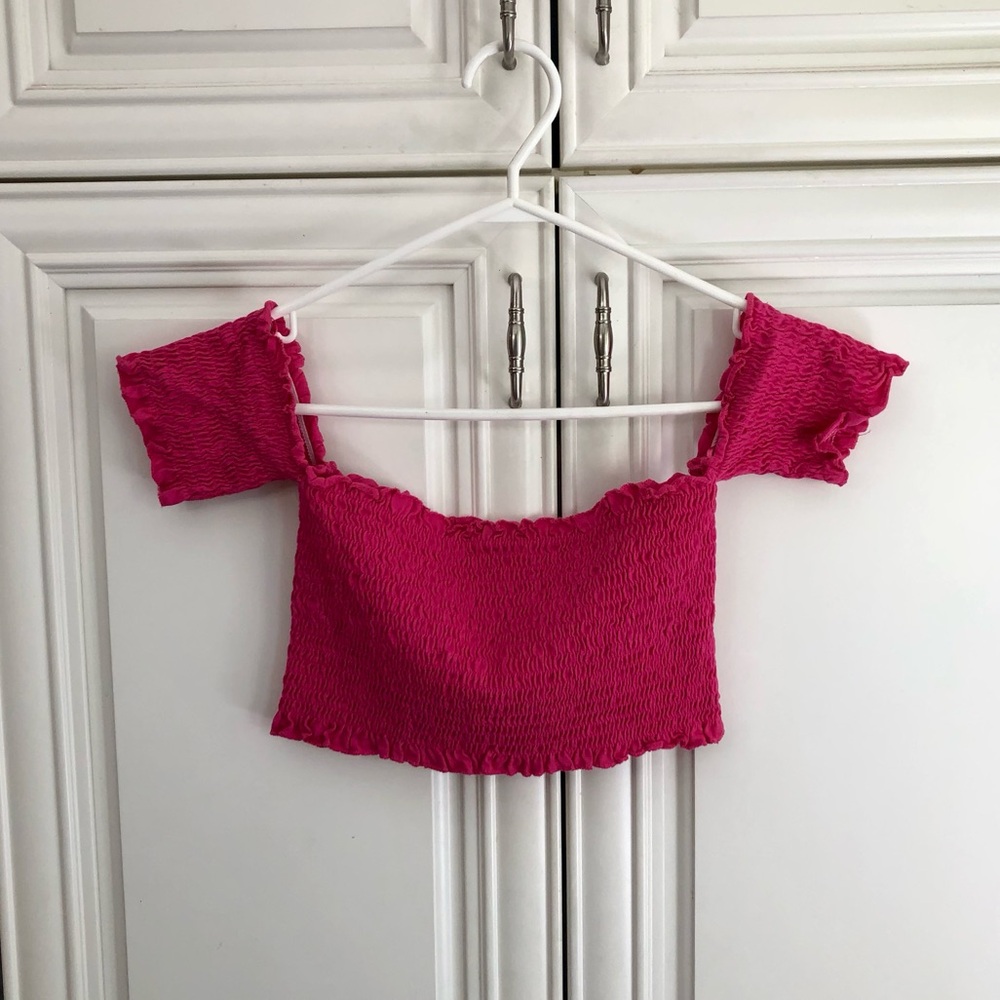 EUC Zara crop off shoulder top